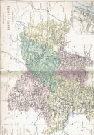 CARTE GEOGRAPHIQUE 1880 FRANCE DEPARTEMENT DE LA SAONE ET LOIRE PLAN DE MACON PAR MALTE BRUN - Cartes Géographiques