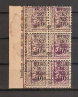 Nr.  455 In Blok Van 6 Waarvan 3 X  " KANTDRUK "  ** MNH ;  Staat Zie Scan INCONNU / ONBEKEND ! - Tipo 1929-37 (Leone Araldico)