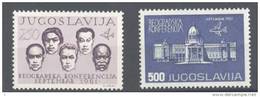 1961 Jugoslavia, Conferenza Di Belgrado Posta Aerea  , Serie Completa Nuova (**) - Poste Aérienne