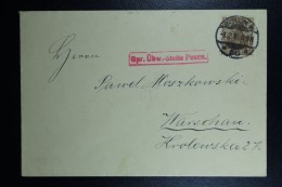 German Post To Warschau Poland,  Cover 1916 Berlin With Mi Nr 9 Lokalpost On Back Censored Posen In Red - Occupation 1914-18