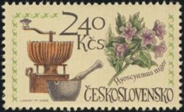 Czechoslovakia / Stamps (1971) 1919: Internat. Congress Of History Of Pharmacy; Hyoscyamus Niger (painter: J. Lukavsky) - Geneeskrachtige Planten