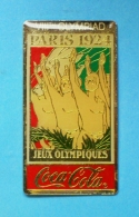 1 PIN´S  // ** VIII Th OLYMPIAD PARIS 1924  JEUX OLYMPIQUES COCA COLA® ** . (©1990 IOC ®The Coca Cola Compa - Coca-Cola