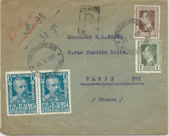 BULGARIE - 1930 - ENVELOPPE RECOMMANDEE De KOSTENETZ BANIA Pour PARIS - Cartas & Documentos