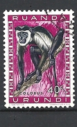 RUANDA URUNDI - 1959 Fauna Colobus Sp. MONKEYUSED - Oblitérés