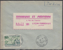 Madagascar 1957, Airmail Cover Manjakandriana To Lyon W./postmark Manjakandriana - Aéreo