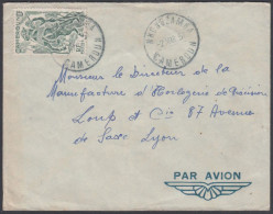 Cameroun 1951, Airmail Cover Nkongsamba To Lyon W./postmark Nkongsamba - Luchtpost