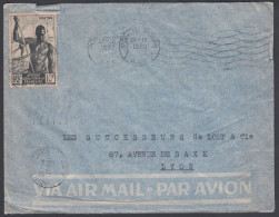 French Equatorial Africa 1950, Airmail Cover Point Noire To Lyon W./postmark Point Noire - Covers & Documents