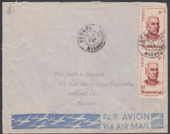 Madagascar 1954, Airmail Cover Andapa To Marseille W./postmark Andapa - Aéreo