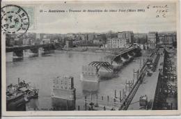 CPA Asnières Sur Seine Hauts De Seine Circulé Démolition Du Vieux Pont - Asnieres Sur Seine