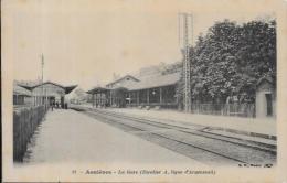 CPA Asnières Sur Seine Hauts De Seine Non Circulé La Gare - Asnieres Sur Seine