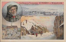 CPA Saint Pierre Et Miquelon Non Circulé Publicité Chocolat Et Thé De La Compagnie Coloniale - Saint Pierre And Miquelon