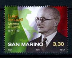 2011 - SAN MARINO - SAINT-MARIN - 50° ANNIV. DELLA MORTE DI LUIGI EINAUDI - MNH - (**) -  New Mint - Neufs