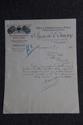 Lettre Ancienne Publicitaire, BESANCON - Auguste EDMERY, Vins Et Spiritueux En Gros. - 1900 – 1949