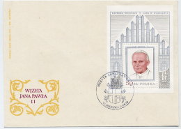 POLAND 1990 Papal Visit Silver Block  On FDC  Michel Block 76 - FDC