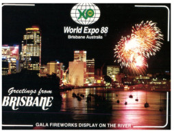 (006) Australia - QLD - Brisbane World Expo 88 Firework (with Stamp At Back Of Postcard) - Brisbane