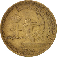 Monnaie, Monaco, Louis II, Franc, 1924, Poissy, TTB, Aluminum-Bronze, KM:111 - 1922-1949 Louis II.