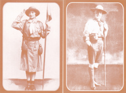Delcampe - #BV3390  SCOUTING, MAN, WOMAN, POST CARD X 2, ROMANIA. - Pfadfinder-Bewegung