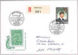 Liechtenstein, 1987, For Crissier - Storia Postale