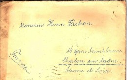 DOMBOVA HONGRIE Pour CHALON SUR SAONE _ 1936 _ Bel Affranchissement Au Verso + Flamme De CHALON En Arrivée - Lettres & Documents