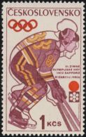 Czechoslovakia / Stamps (1972) 1940: XI. Olympic Winter Games Sapporo 1972 (Hockey Player) Painter: Ivan Strnad - Winter 1972: Sapporo