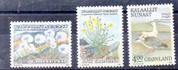 GROENLAND  Timbres Neufs ** De 1989   ( Ref 35 D  )  Fleur- Oiseau - Nuevos