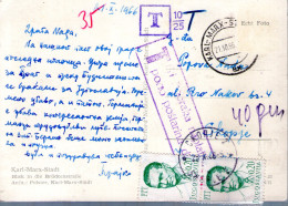 Karl-Marx-Stadt,sent To Macedonia,cancel:Karl_marx_Stadt,21.10.1966to Skopje,25.10.1966,with Penalty Payment,as Scan - Chemnitz (Karl-Marx-Stadt 1953-1990)