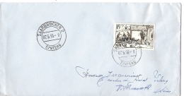 Lettre Sarre 1956 FDC 1er Jour De L'émission Du Timbre 07/05/1956 - Cartas & Documentos