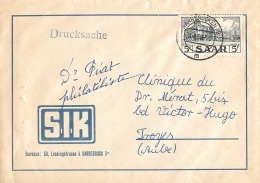 Lettre Sarre1952 - Cartas & Documentos