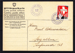 Suisse - Poste Militaire - Carte Postale De 1940 - Poste De Campagne - Oblitération Stabskp Füs Bat - Bayonette - Main - Dokumente