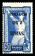 * N°125, 2.50 Pi Sur 50c: Surcharge Renversée, TB   Qualité: *   Cote: 450 Euros - Unused Stamps