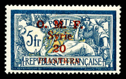 ** N°30, 20 Pi S 5 F Surcharge Carmin, Fraîcheur Postale, TTB (signé Margues/certificat)  ... - Unused Stamps