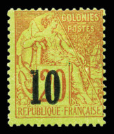 * N°4b, 10 Sur 20c (III), TTB (signé Margues/certificat)   Qualité: *   Cote: 950 Euros - Unused Stamps