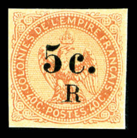 ** N°3, 5c Sur 40c Vermillon, Fraîcheur Postale, SUP (certificat)   Qualité: ** - Unused Stamps