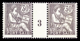 ** N°24/29, Ensemble De 3 Paires: 5c Vert-bleu Millésime '1' (N°24), 20c Brun-lilas Millésime... - Unused Stamps