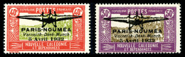 * N°1/2, 40c Rouge Et Olive Et 50c Lilas Et Sépia, La Paire TB (certificat)   Qualité: *   Cote:... - Unused Stamps