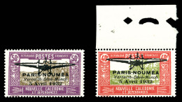 ** N°1/2, 40c Rouge Et Olive Et 50c Lilas Et Sépia, La Paire SUP (certificat)   Qualité: **  ... - Unused Stamps