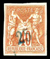 * N°1, 25 Sur 40c Rouge-orange. R.R. SUPERBE (signé Margues/certificat)   Qualité: *   Cote: 3200... - Unused Stamps