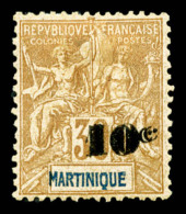 * N°52a, 10c S 30c Brun, Double Surcharge, TTB (signé Brun/certificat)   Qualité: *   Cote: 600... - Unused Stamps