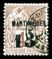 O N°15, 15c Sur 4c Lilas Brun Sur Gris, Très Jolie Pièce, Tirage 46 Exemplaires. R.R.R. SUPERBE... - Used Stamps