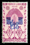 * N°287a, 1f 50 Sur 10F Lilas-rose: Double Surcharge, TB (signé Scheller)   Qualité: *   Cote:... - Unused Stamps