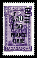 * N°261a, 1.50 Sur 1f 60 Violet: Surcharge 1f50 Doublée + Barres Doublée, TTB (signé Brun)... - Unused Stamps