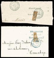 O N°80/87, 30c Coupés, 2ex Surchargés 'Affranchissement Exceptionnel Faute De Timbres' Et... - Used Stamps