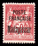 * N°18/19, 40c Rouge Orange Et 50c Rose, Les 2 Valeurs TB   Qualité: *   Cote: 265 Euros - Unused Stamps