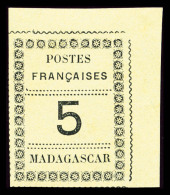 (*) N°8, 5c Noir Sur Vert Coin De Feuille, SUP (signé Calves)   Qualité: (*)   Cote: 220 Euros - Unused Stamps
