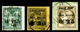 O N°3/5, Série De 1887, Les 3 Valeurs SUP (signé Brun/certificat)   Qualité: O   Cote: 515... - Neufs