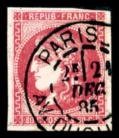 O N°49b, 80c Rose-vif Obl Càd Tardif, B/TB   Qualité: O   Cote: 380 Euros - 1870 Bordeaux Printing