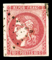 O N°49a, 80c Rose Clair, TB (signé Scheller)   Qualité: O   Cote: 320 Euros - 1870 Uitgave Van Bordeaux