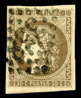 O N°47, 30c Brun, Belles Marges, TTB (signé)   Qualité: O   Cote: 250 Euros - 1870 Bordeaux Printing