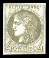 * N°41Bd, 4c Gris Foncé, Très Bel Exemplaire, TTB (certificat)   Qualité: *   Cote: 700... - 1870 Bordeaux Printing