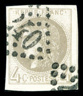 O N°41Ba, 4c Gris-lilas Rep 2, Belles Marges, TB (certificat)   Qualité: O   Cote: 450 Euros - 1870 Bordeaux Printing